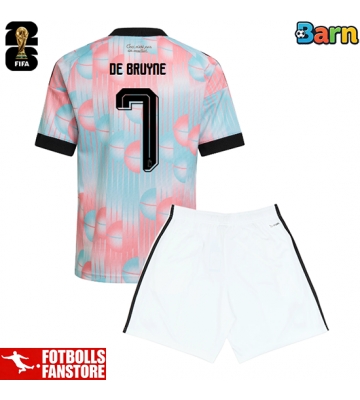 Belgien Kevin De Bruyne #7 Bortatröja Barn VM 2026 Kortärmad (+ Korta byxor)